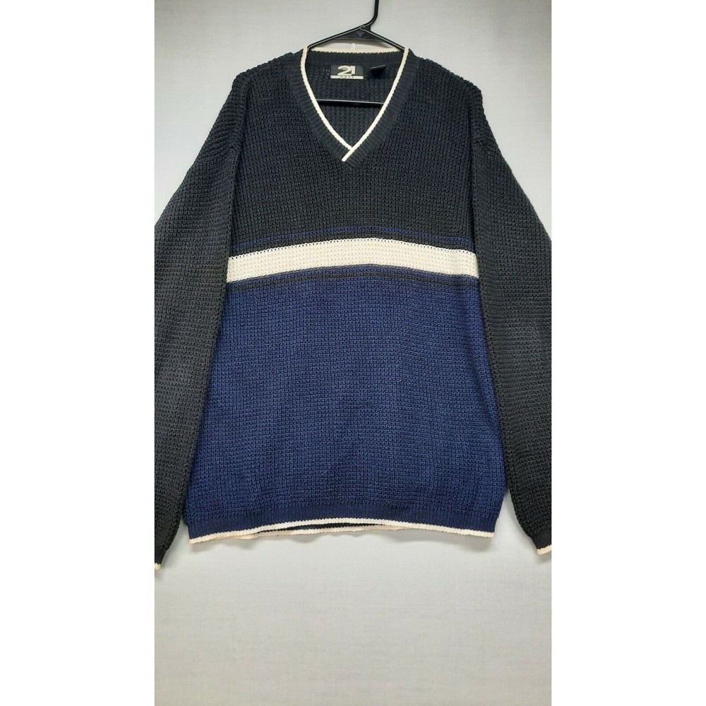 Rue 21 Men’s Medium Black / Blue Knit Sweater
